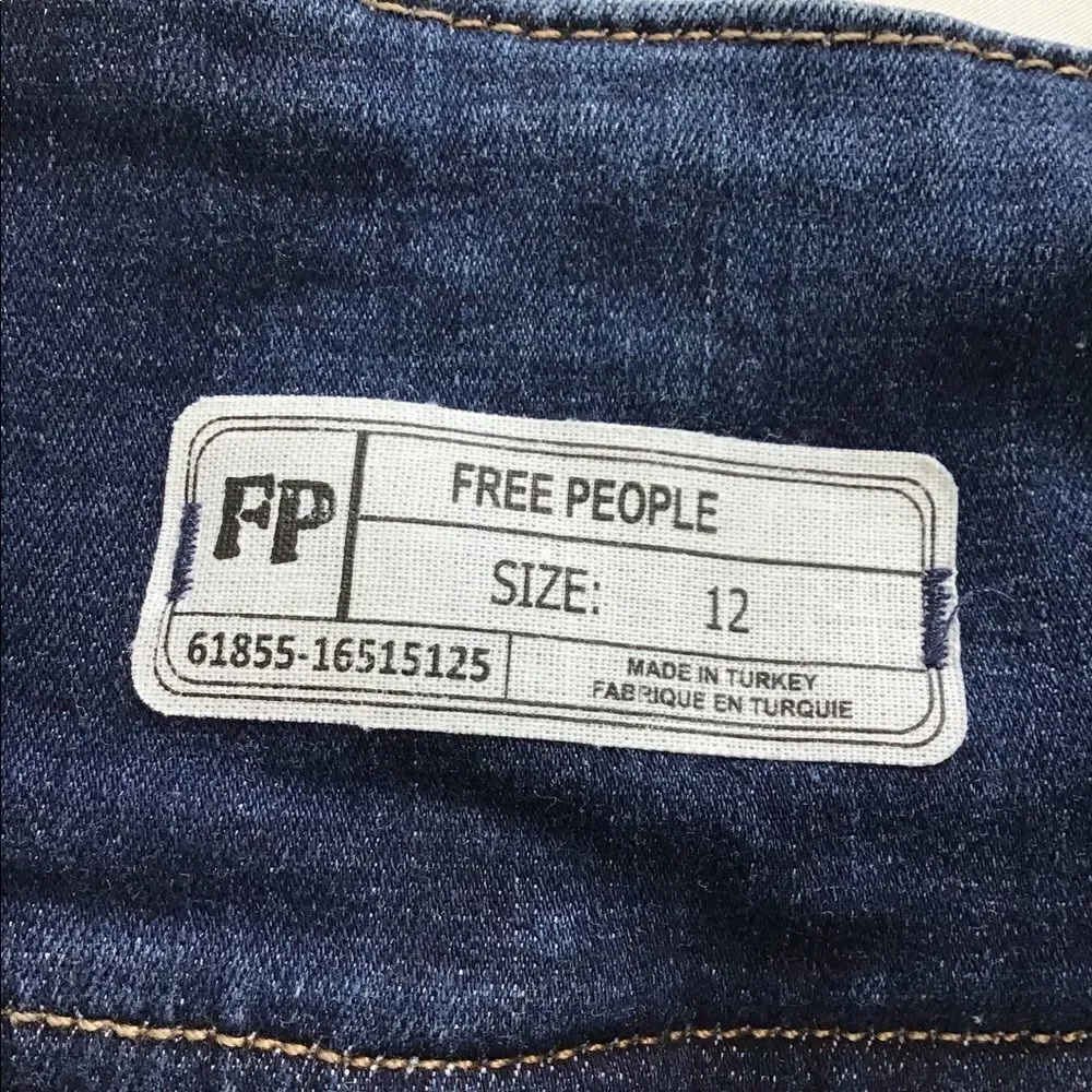 Free People Denim Min Skirt Blue Modern Femme Jean Denim Mini Skirt